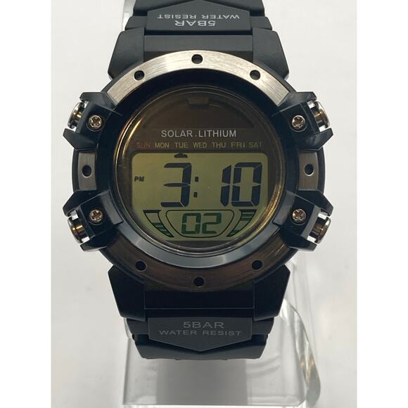 Mens Digital Multifunction Sport Watches (3) with Adjustable Bands Date Timer - Picture 3 of 12